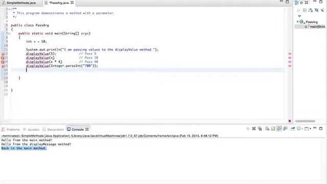 Java Methods Passing an argument смотреть онлайн