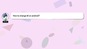 How to change ttl on android?