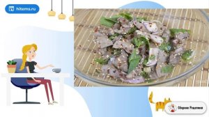 Cалат из печени свиной. Рецепт классический пошаговый