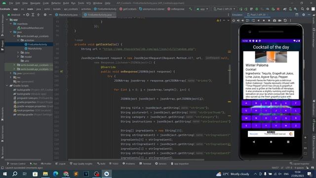 Приложение Коктейли на Java в Android Studio. Урок 23. Список ингредиентов на все активити. смотреть онлайн