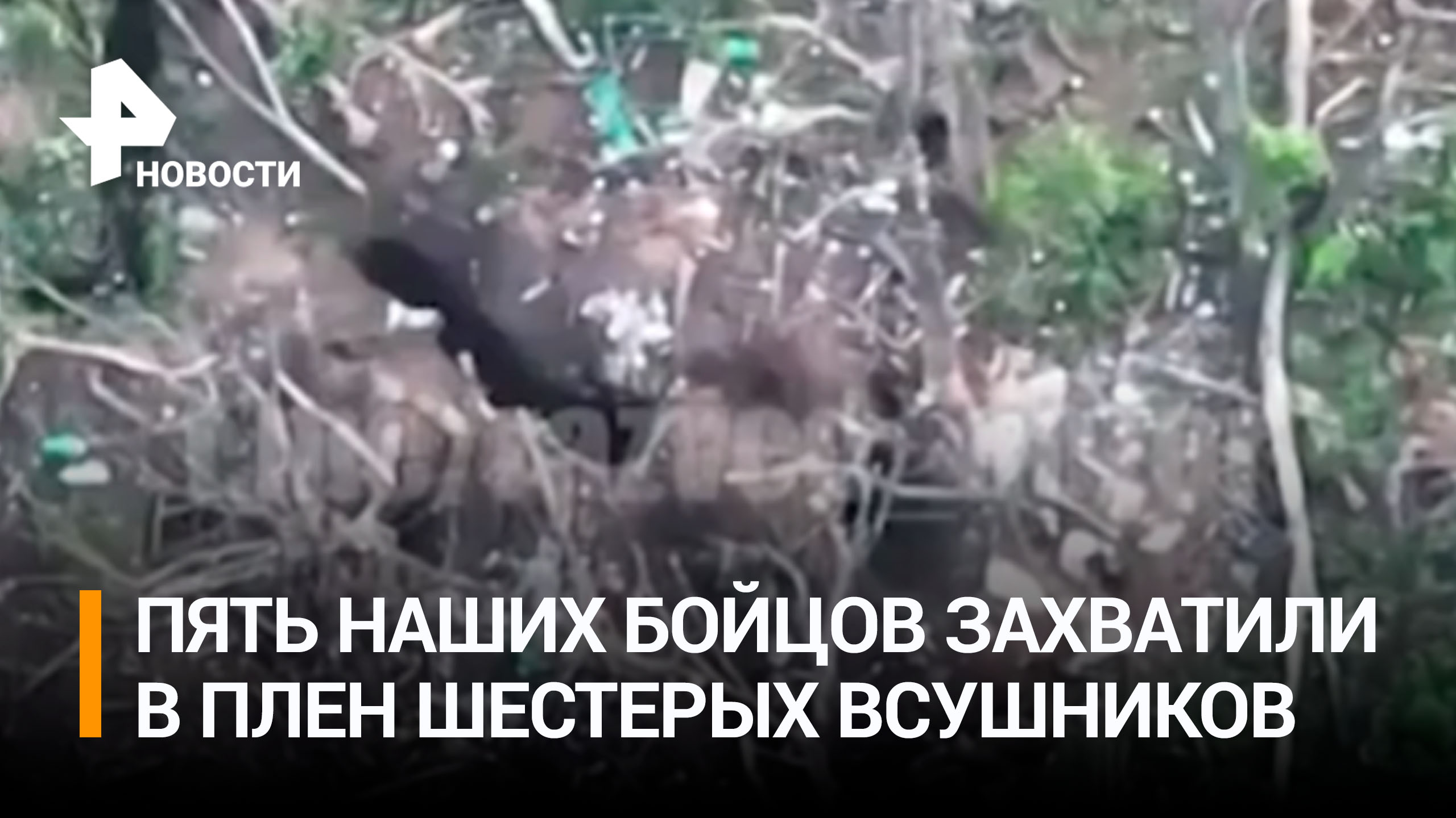 Пять российских военных захватили в плен шестерых боевиков ВСУ / РЕН Новости