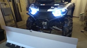 Покрасил самодельный снегоотвал для квадроцикла, готовимся к зиме