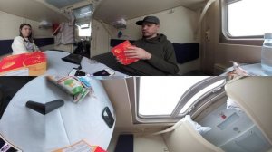 Обзор купе двухэтажного поезда РЖД номер 3-4 Москва - Кисловодск