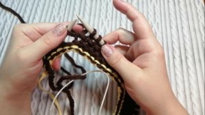 Стильная шапка Бини. Шапка из толстой пряжи. МК