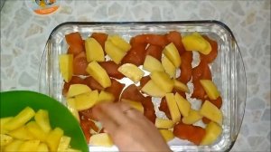 Индейка с картофелем в сливочной заливке