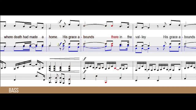His Grace Abounds | SATB Guide | Bass смотреть онлайн