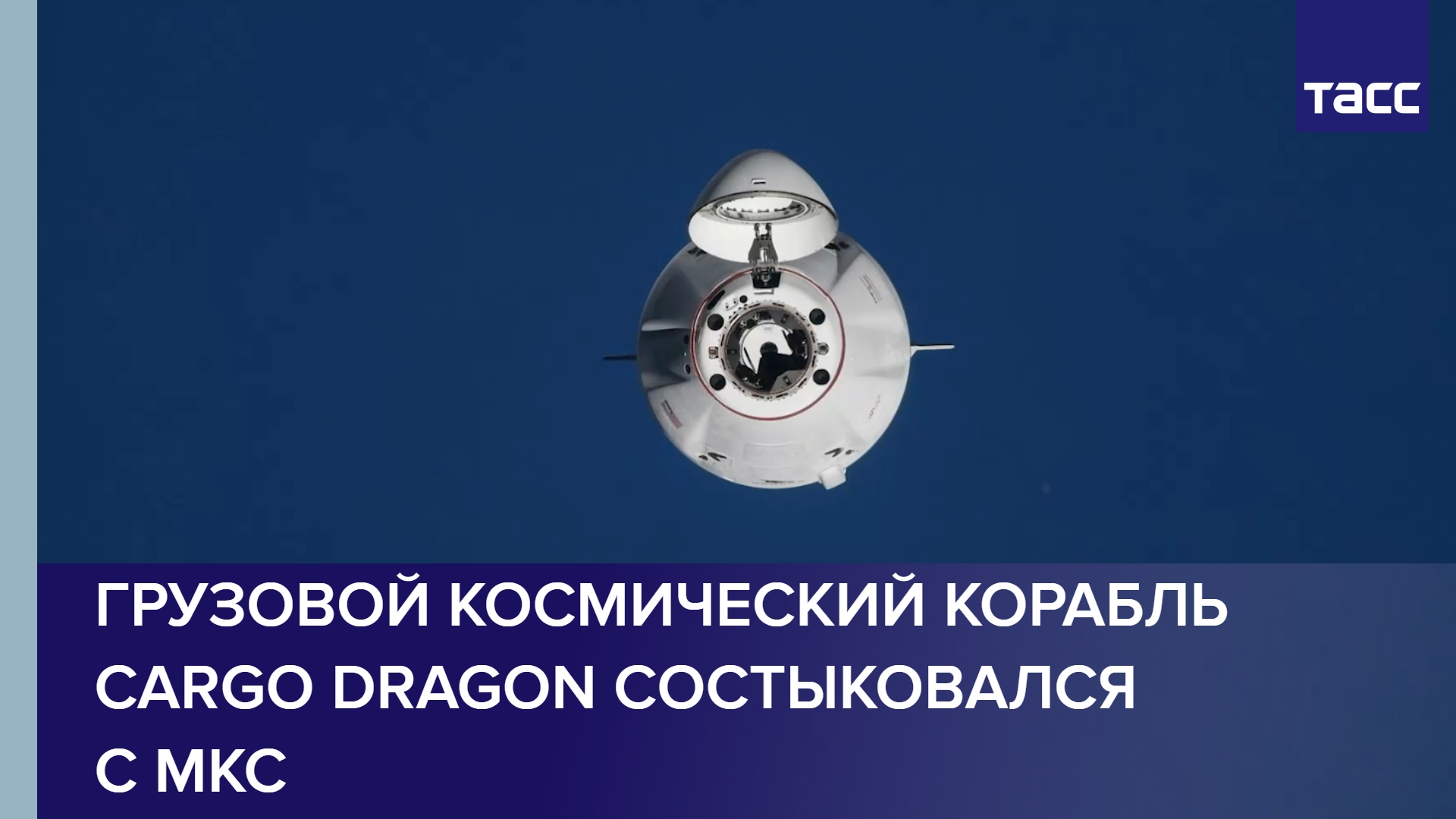 Грузовой космический корабль Cargo Dragon состыковался с МКС