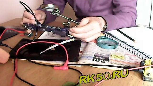 Пример ремонта нетбука WM8880, 2149F, GL850G, up6633p, 01DVA, RK50.RU
