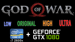 i7 2600k + gtx 1080 в God of War ( Низкие, Средние, Высокие, Ультра)