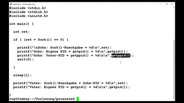 UNIX/Linux: Prozesserzeugung mit fork() смотреть онлайн