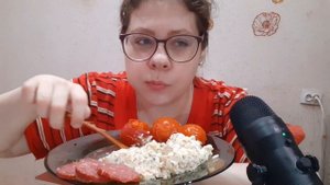 Мукбанг салат Ленивая Мимоза?/Как я познакомилась с мужем? Где он работает?