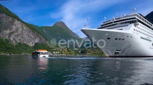 Cruise Liners on Geiranger Fjord, Norway | Stock Footage - Envato elements