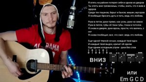 Скриптонит - это любовь БЕЗ БАРРЭ на гитаре, аккорды, разбор, cover