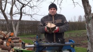 Колем дрова электро-гидравлическим колуном!We chop wood with an electro-hydraulic knife!
