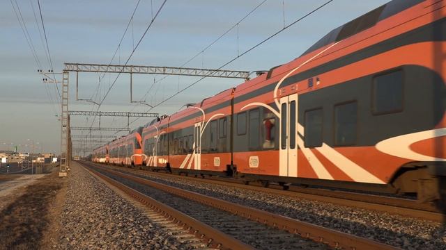 4 Штадлерских поезда близ ст. Юлемисте / 4 Stadler trains near Ülemiste station