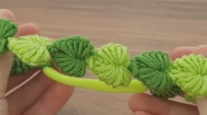 НЕВЕРОЯТНО ?? ???Супер простая модель повязки для волос с рисунком листьев крючком
