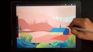 Procreate ✍️ How to Draw Pink landscape with Procreate | Ipad绘画 Ipad fotos 아이패드그림 iPadの絵