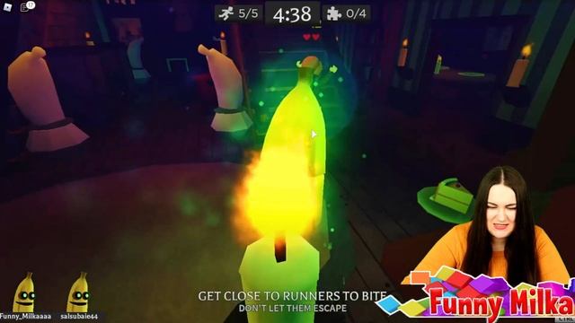 ОГРОМНЫЙ БАНАН ХОЧЕТ МЕНЯ СЬЕСТЬ! Играю в Roblox Banana Eats смотреть онлайн