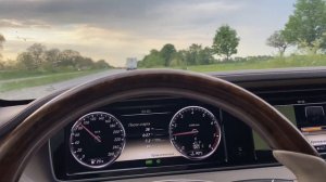 Mercedes S-Class W222 4.7 2013 г.в Расход топлива S500 круиз на 90 км/ч