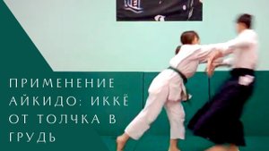 Практическое применение айкидо: иккё от толчка в грудь (плечи)