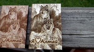 лазерная гравировка разных пород дерева  laser engraving