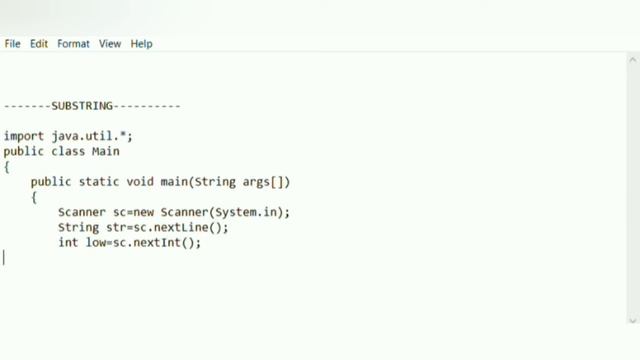 Substring Java Program