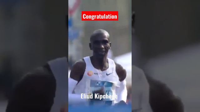 Congratulations Eliud Kipchoge. Breaking World Marathon Record