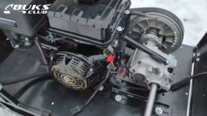 Мотобуксировщик BUKS-CLUB промысловик, гусеница 600мм, длина 1700мм.