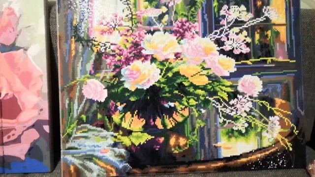 Обзор моих работ 2020 года. Картины по номерам, Алмазная мозаика. смотреть онлайн