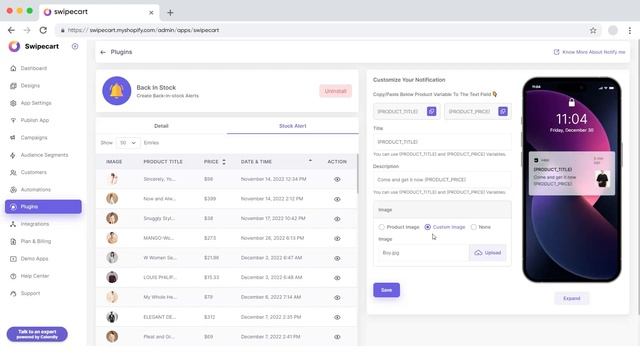 How to install the Back In Stock plugin on Swipecart???? смотреть онлайн