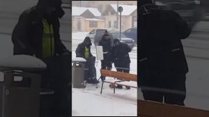 Изобилие дворников возле "золотого" мусорного бака удивило рижан