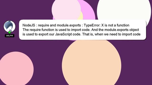 NodeJS : require and module.exports : TypeError: X is not a function смотреть онлайн