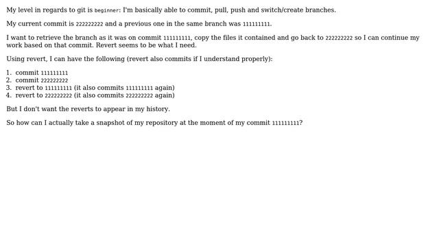 extract a specific revision of the git repository смотреть онлайн