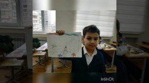 Урок рисования 3 ч класс. Тема " Зимний пейзаж".