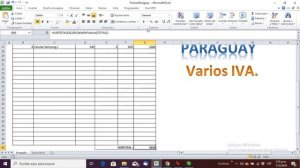 Formato Prototipo de Factura en Excel para Paraguay