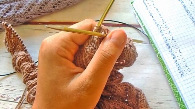 Джемпер спицами Ч3//Лавандовая нежность//Укороченные ряды смотреть онлайн