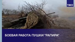 Боевая работа пушки "Рапира"