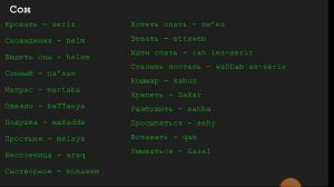 Египетский диалект, лексика, урок 3