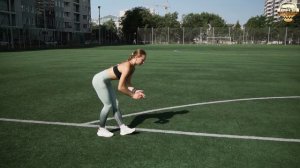 Наклон к ноге с шагом (Разминка)