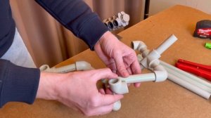 Украшение для интерьера из полипропиленовых труб. Светильник из труб. Новогодняя версия DIY