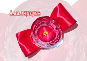 Мастер класс / Бант с красивым фантазийным цветком ?