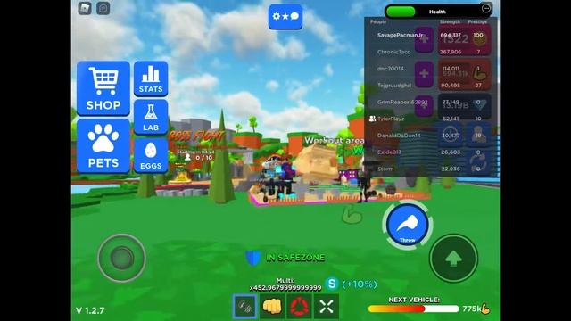 Playing vehicle weight lifting on my alt account in Roblox. смотреть онлайн