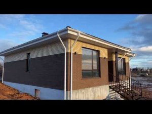 Одноэтажный дом из Газобетона с тремя спальнями