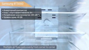 Холодильник Samsung RT3000 (RT22HAR4DSA) с инверторным компрессором, 234 л