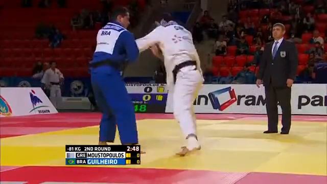 Leandro Guilheiro vs Roman Moustopoulos World Judo Championships 2015 смотреть онлайн