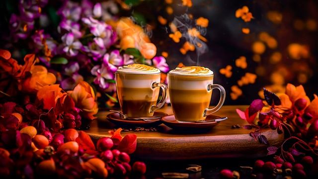 Happy Morning Jazz ☕ Exquisite Autumn Jazz Coffee Music and Happy Bossa Nova Piano for Relaxation