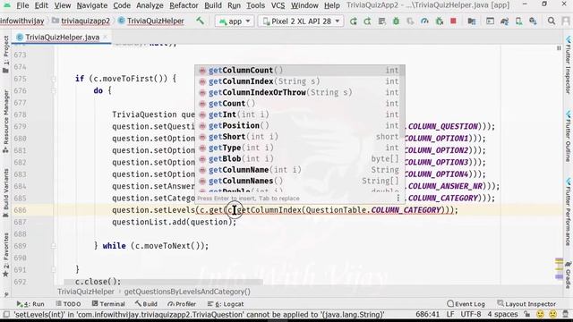 Quiz app in android studio | level quiz application in android studio | Getting Questions Part 2 смотреть онлайн