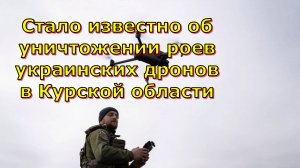 Стало известно об уничтожении роев украинских дронов в Курской области