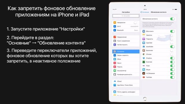 Как запретить фоновое обновление приложениям на iPhone и iPad смотреть онлайн