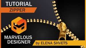 Молния / Zipper Marvelous Designer Tutorial